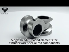 Elementi di estrusore a vite gemellare a volo singolo resistenti all'usura ISO9001 per la produzione di cosmetici